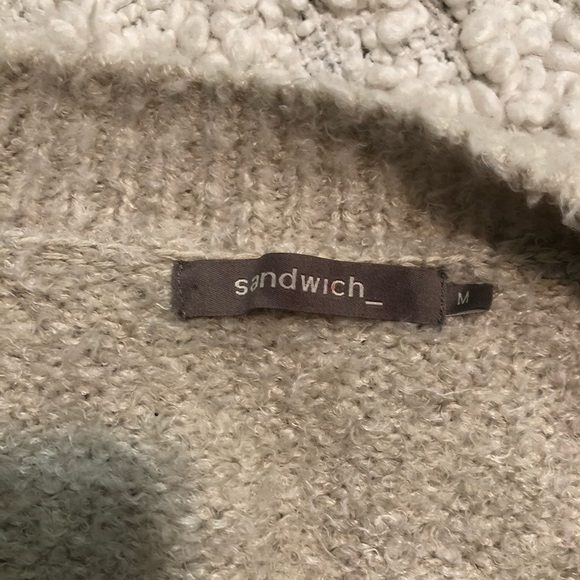 SANDWICH Nylon & Wool Tie Up Sweater Cardigan sweater medium - Picture 5 of 8